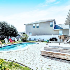 Enjoy the nice sized Pool Deck at Crystal Cottage