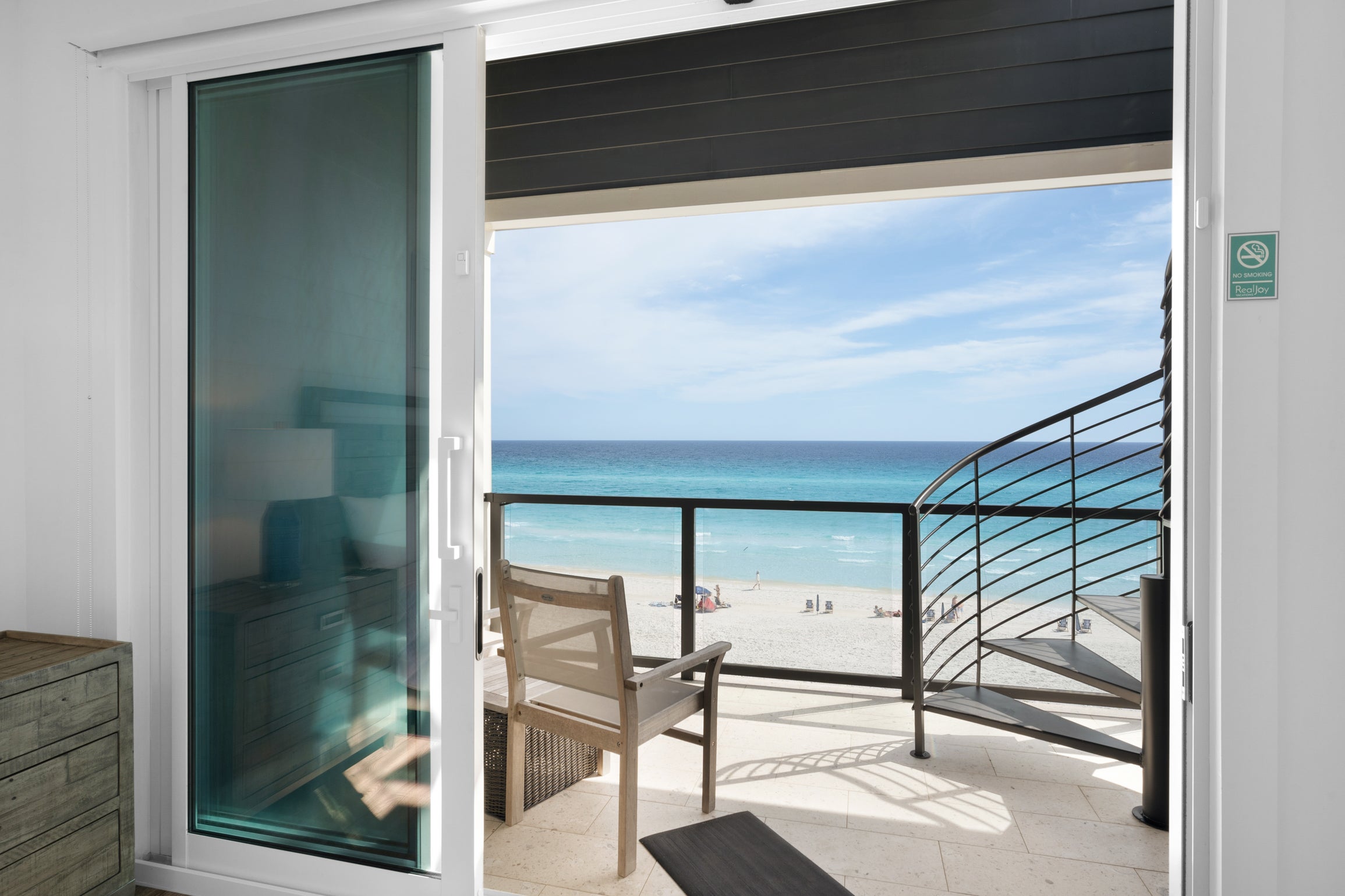 Step out on the balcony and head up to the pool