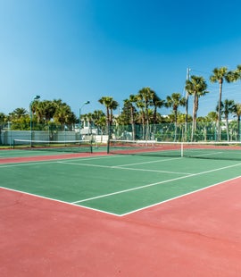 Palm Tree Lined Tennis Courts -The Islander
