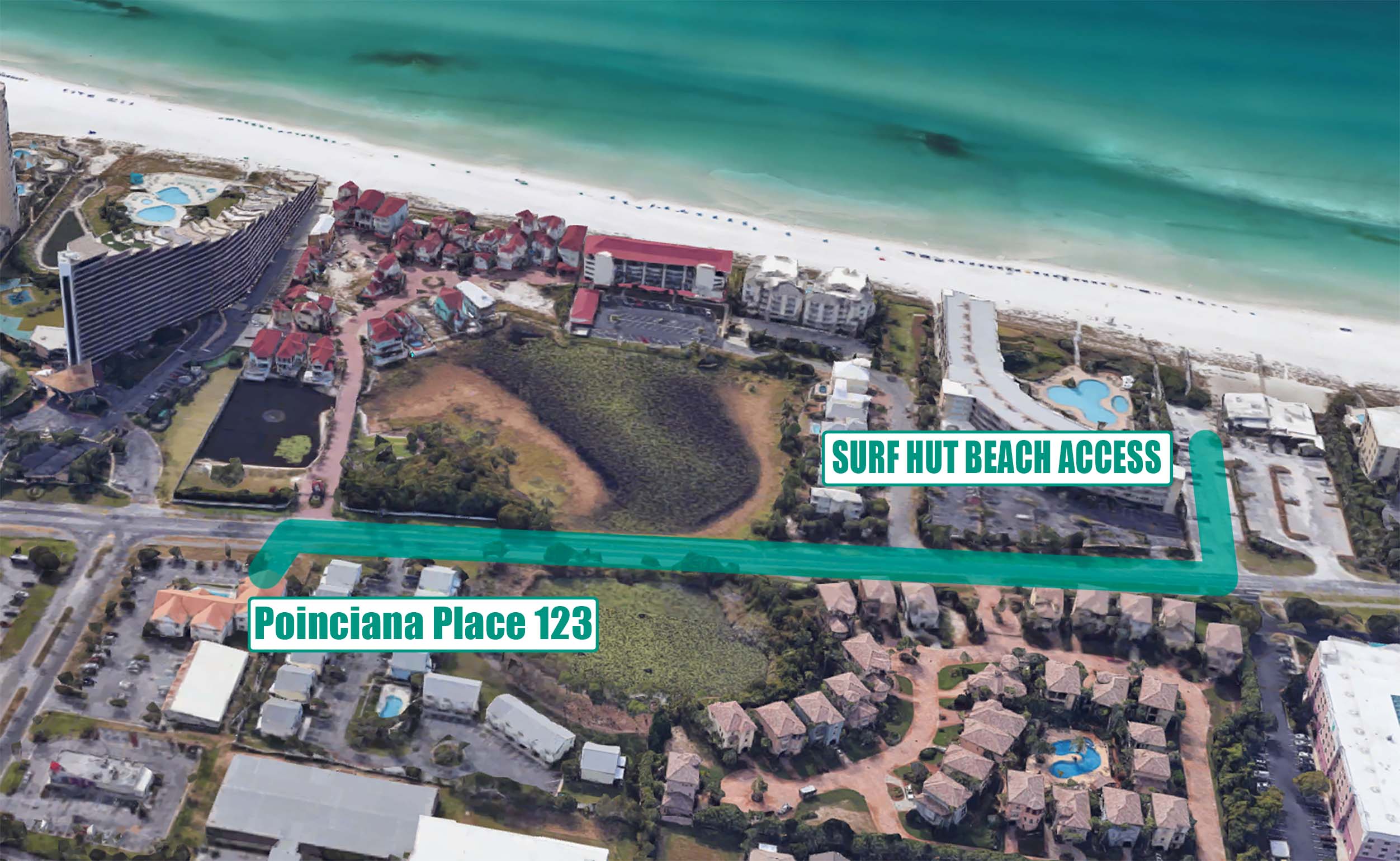 Poinciana Place Beach Access Map 
