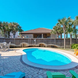 Pool Deck with Loungers