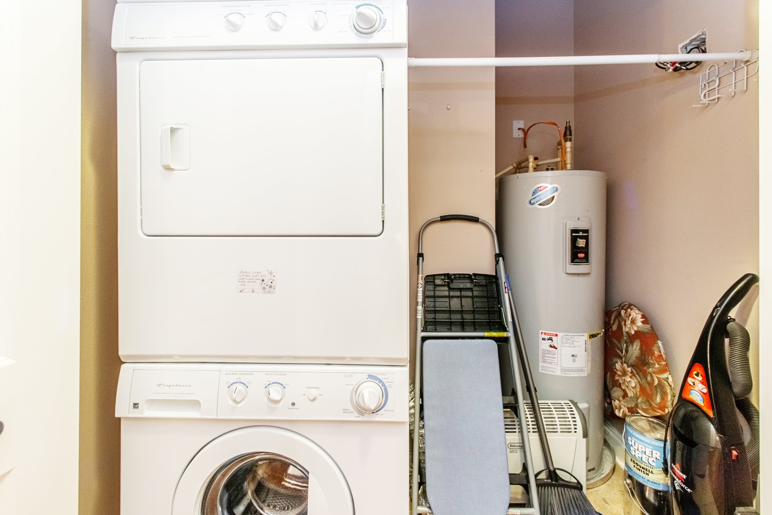 Laundry Room with Stackable Washer Dryer