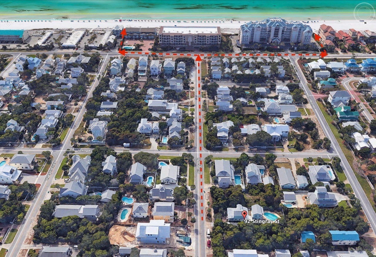 Aerial View of proximity to the beach!