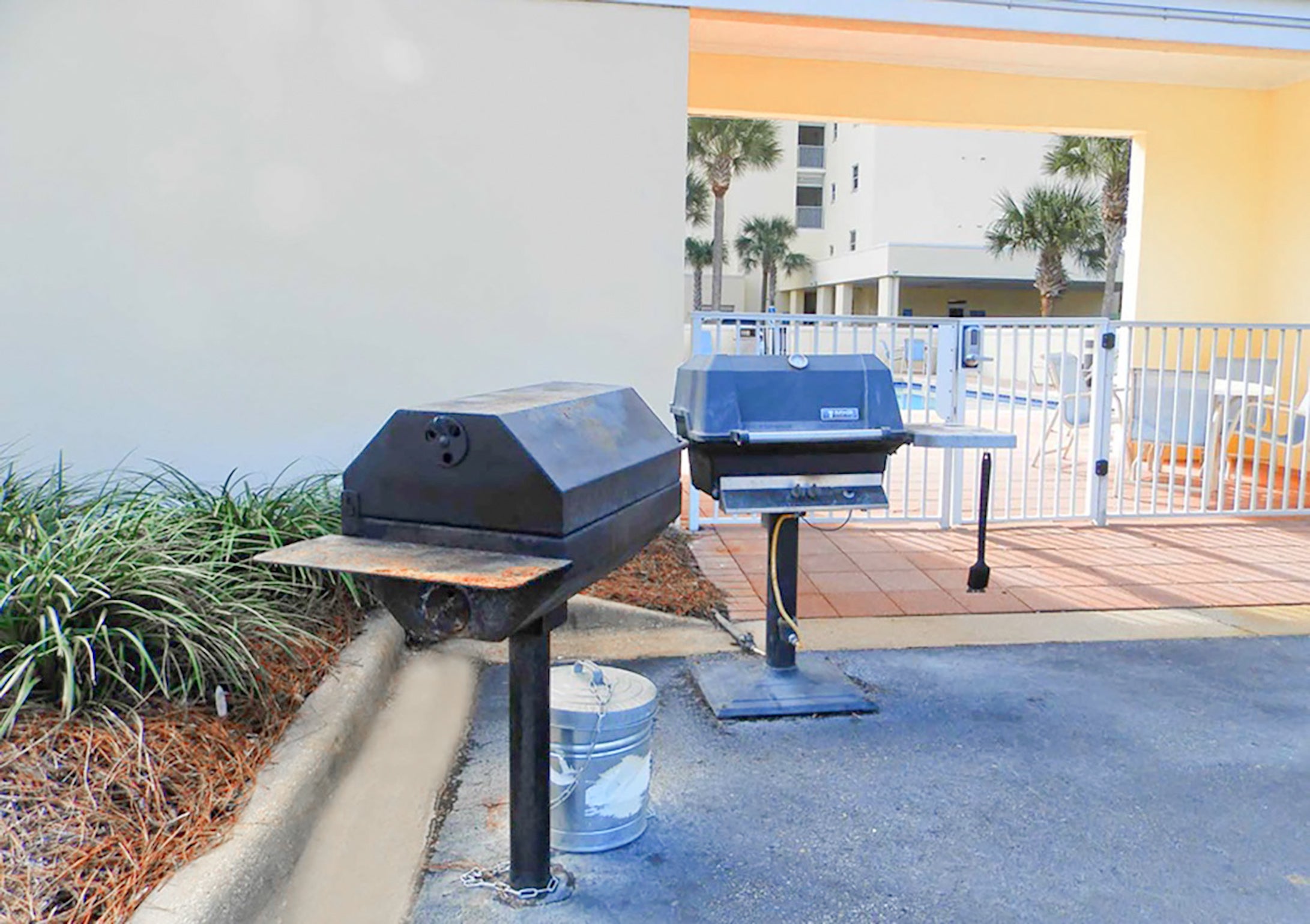 Poolside grills available