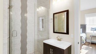 Guest bathroom with large walk-in shower