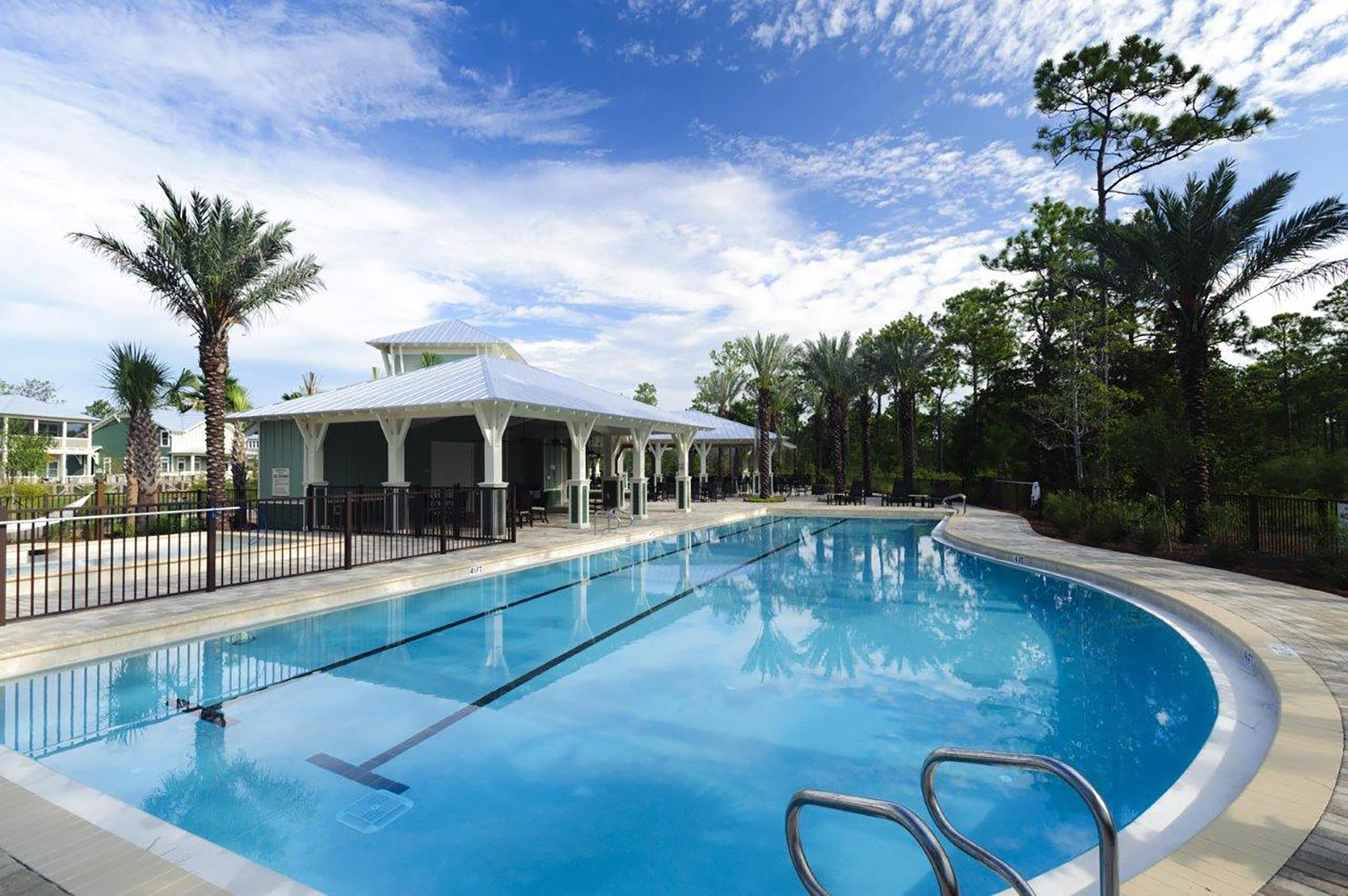 Swim some laps in the heated pool!