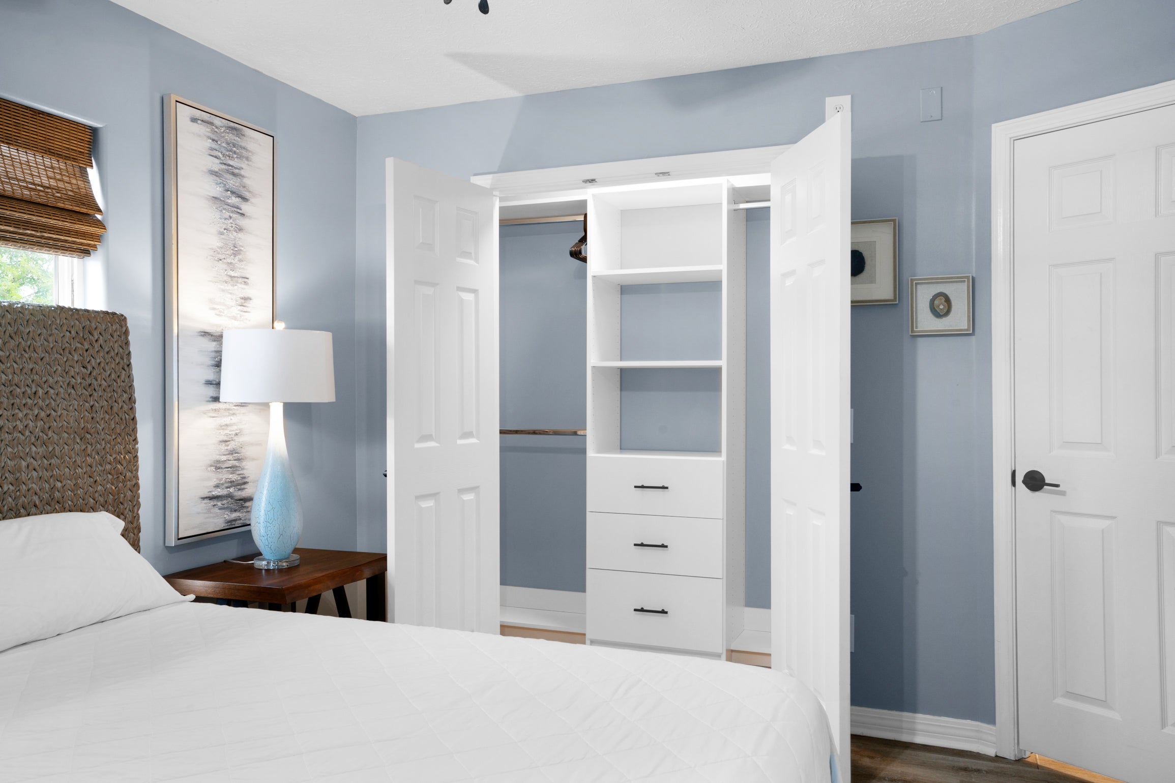 Master bedroom with closet