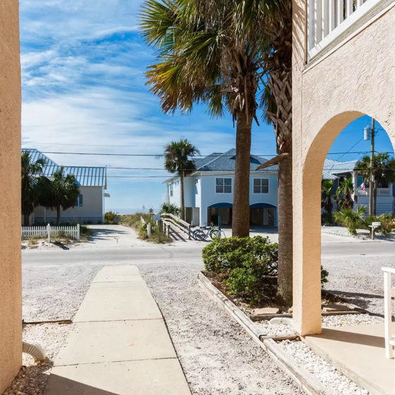 The Beach Access  is directly across the street!
