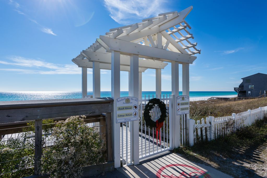 Gated entry to the beach 