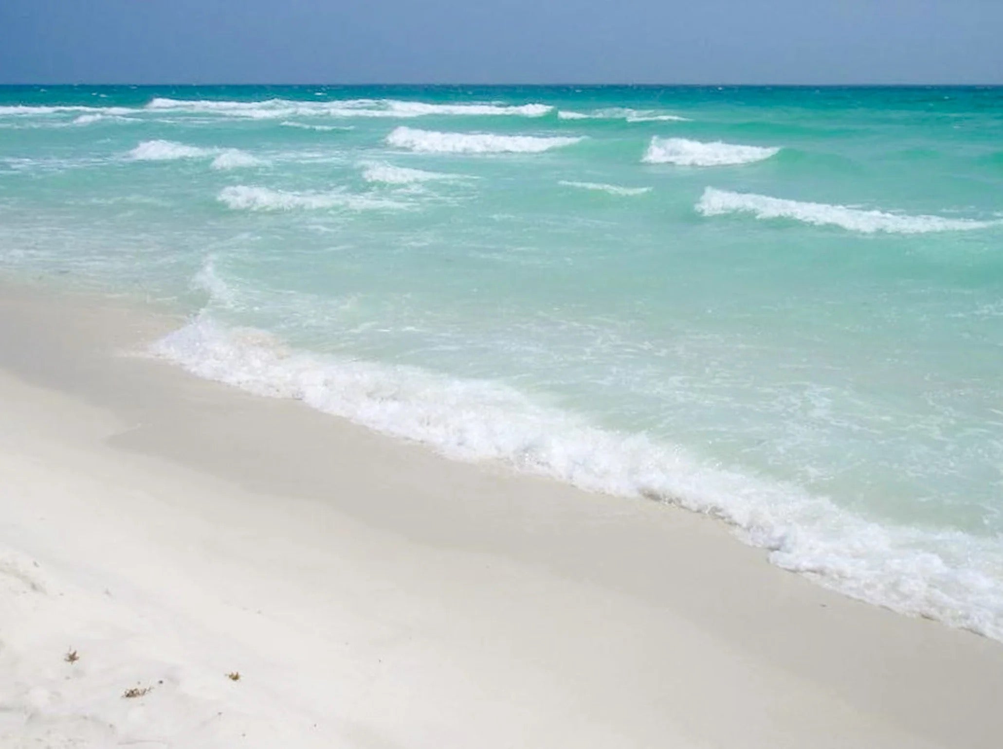 Beautiful white sand beach - steps away