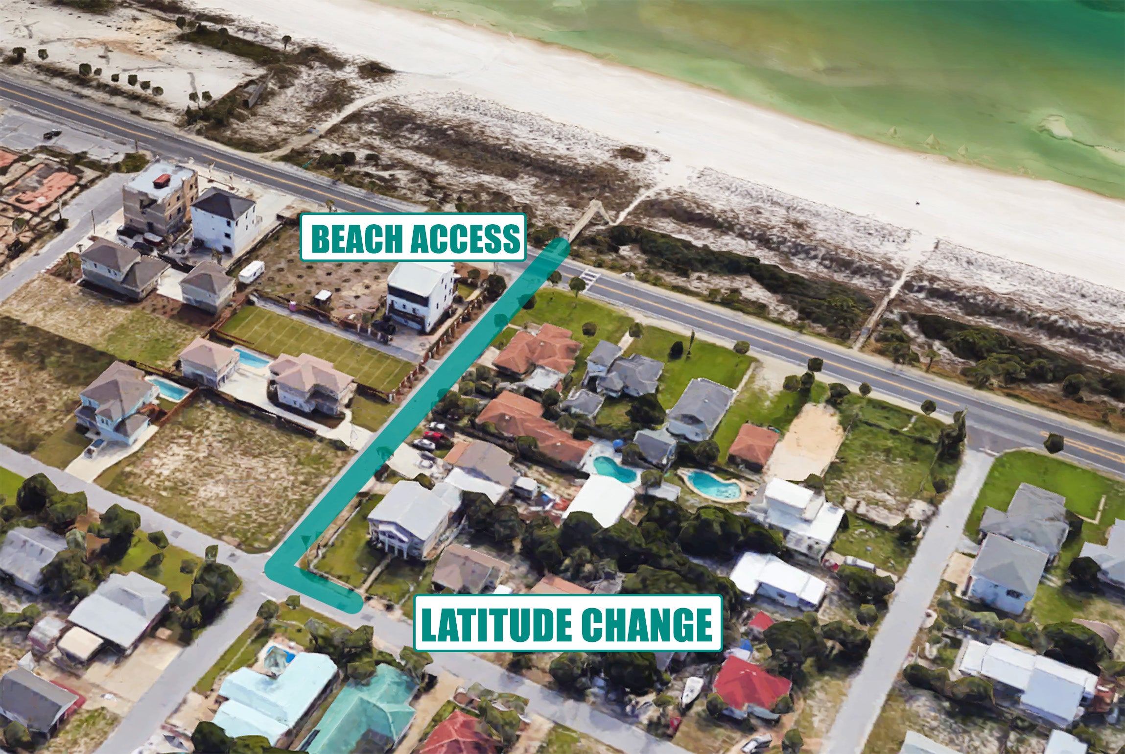 Latitude Change beach access