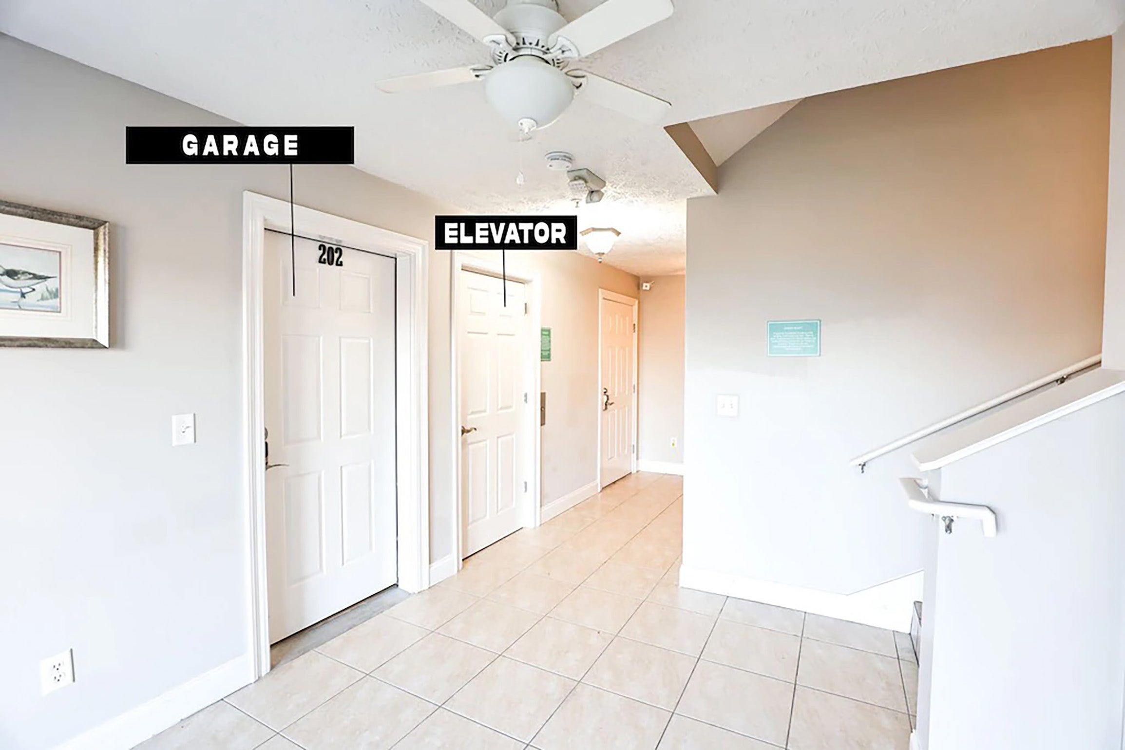 Garage access and elevator