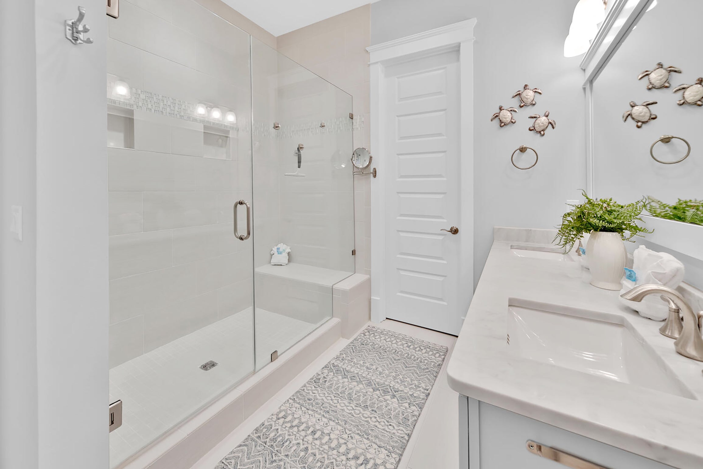 Master bathroom with large walk-in shower
