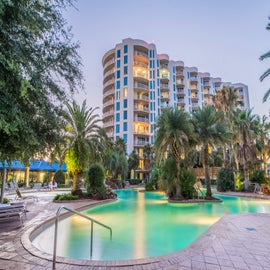 Lighted Lagoon Pool-Palms of Destin