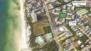 Map from Beachwood Villas C12 to the Beach