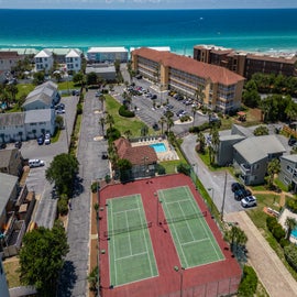 Tennis courts and pool