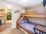 Bunkbeds just off of the kitchen