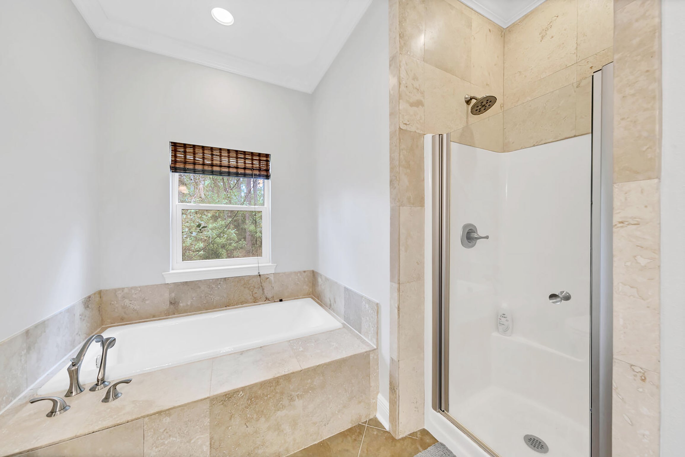 Guest bathroom tub and shower