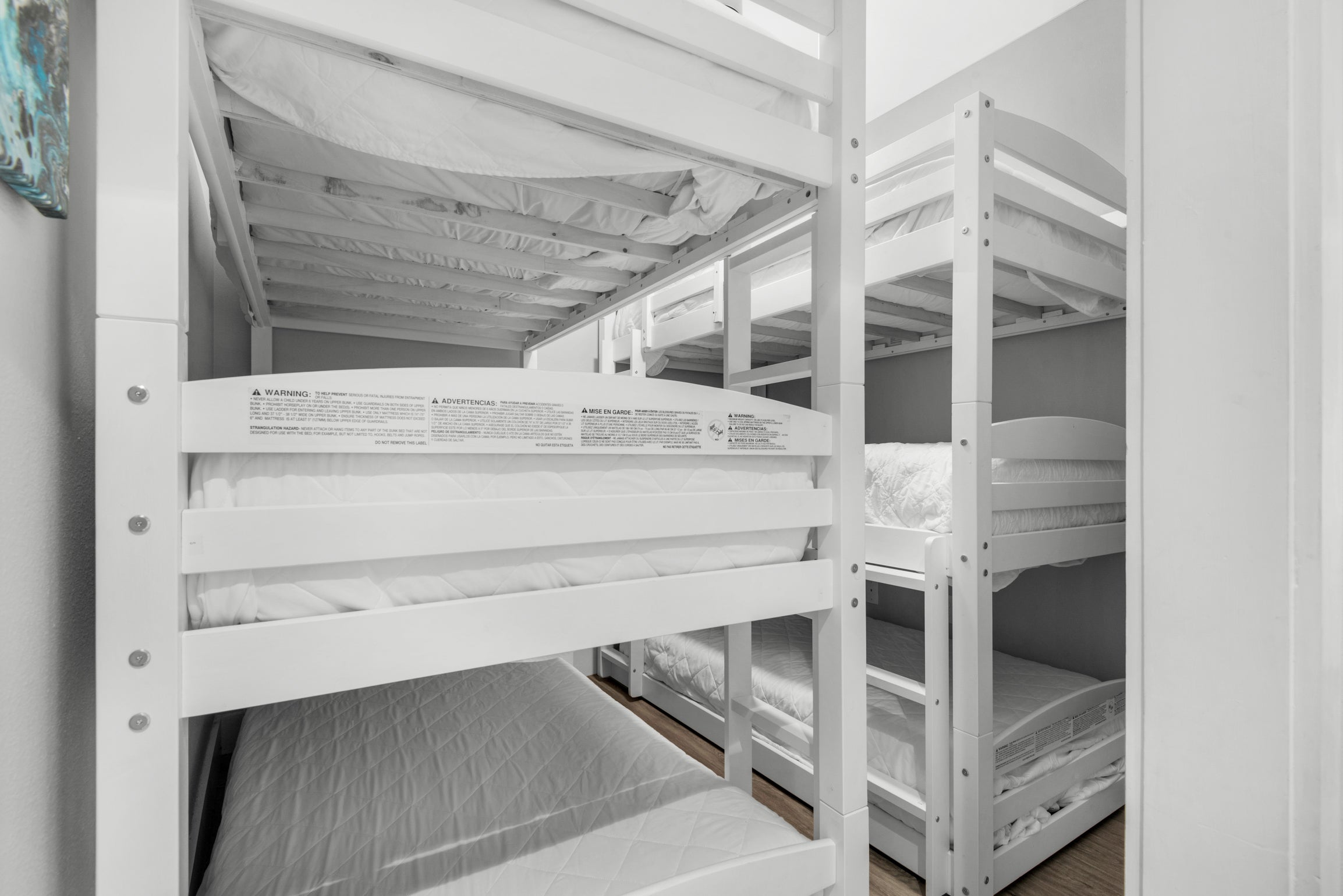 Bunk room with 2 triple bunks