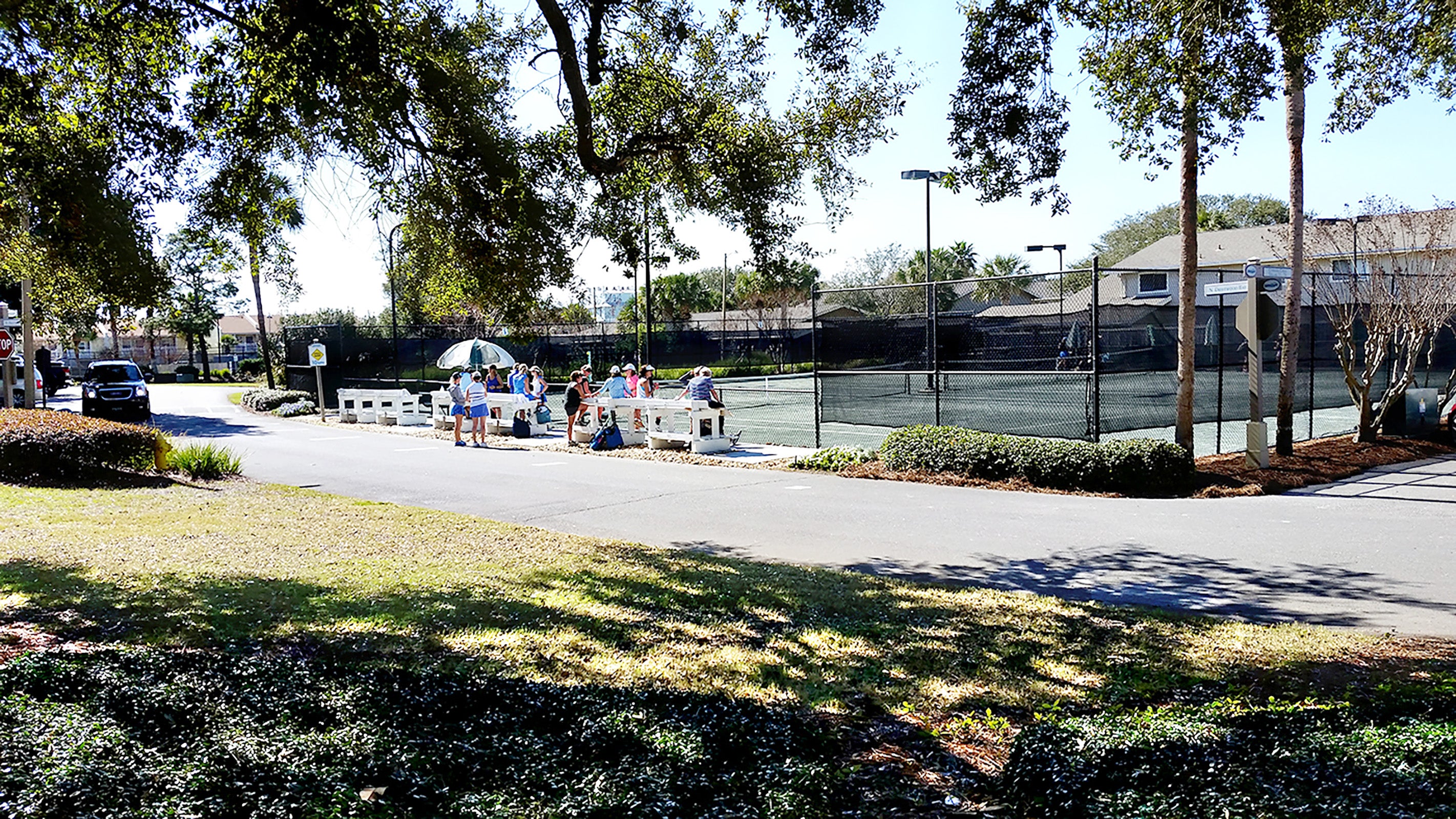 Tennis courts at Seascape