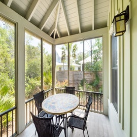 Enclosed patio to dine on