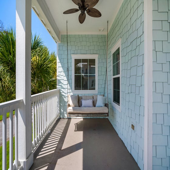 Relax and go for a swing on the balcony