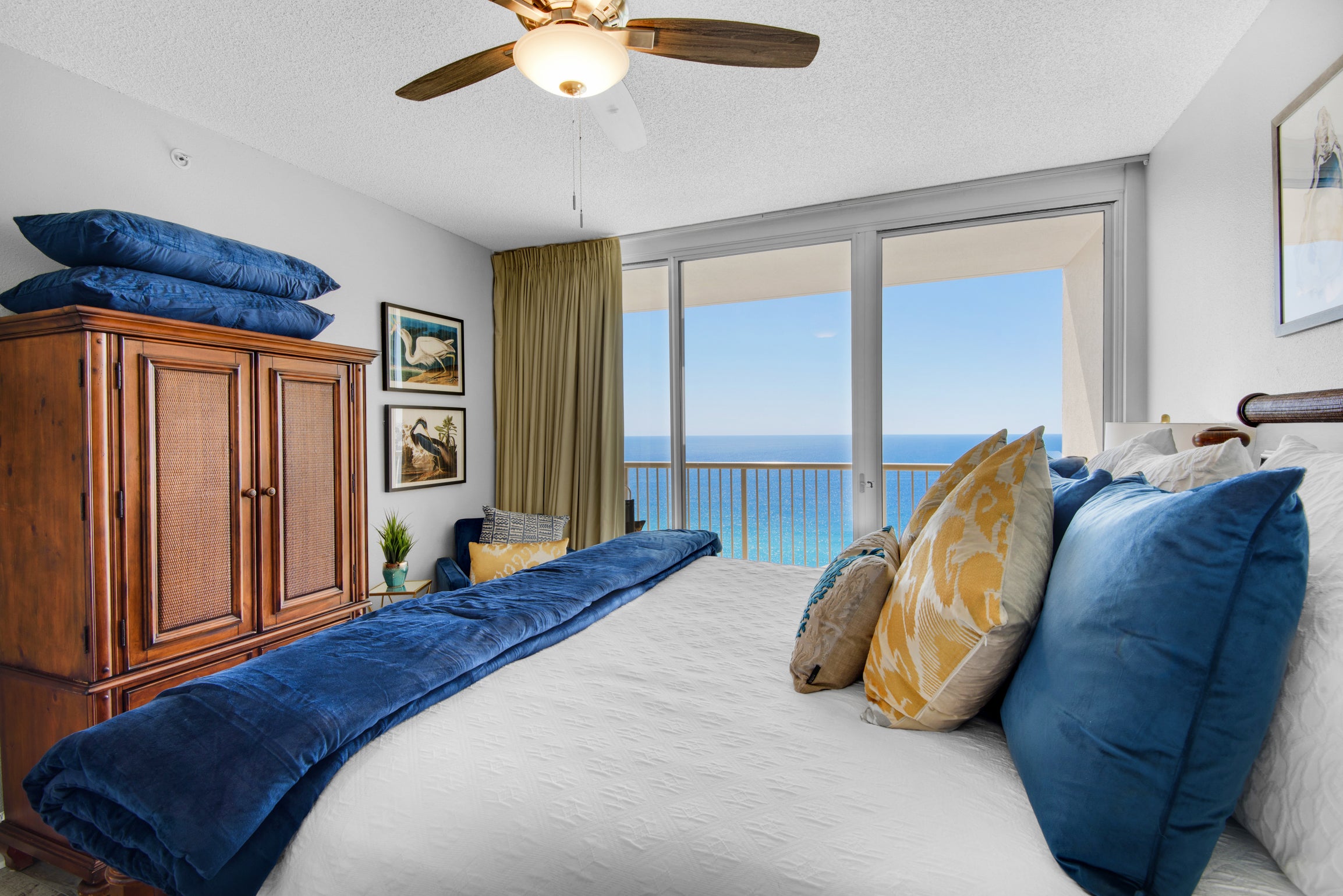 Master bedroom with a great view