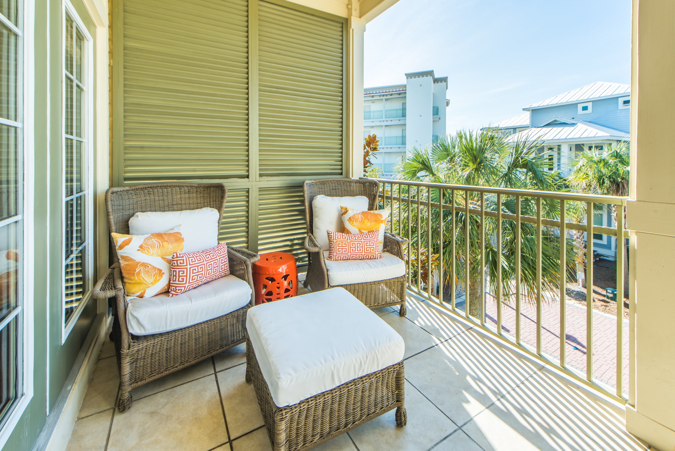 Grab some fresh air and sun out on the balcony