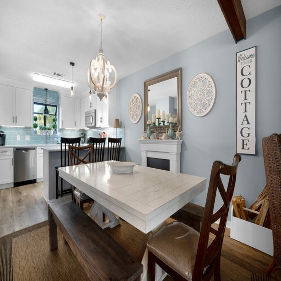 Dining area with Fireplace