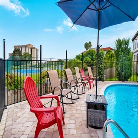 Plenty of seating around the pool