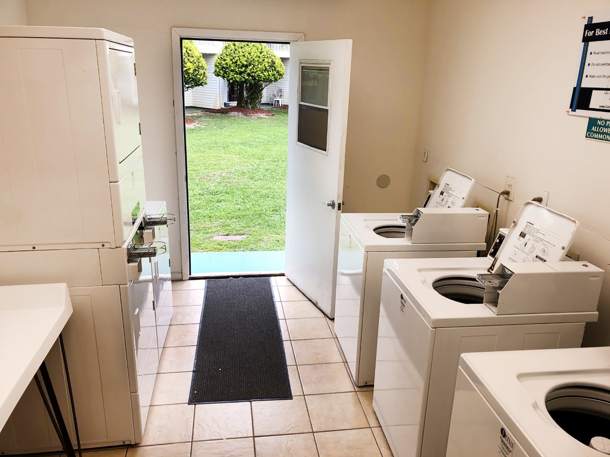 Laundry room is just steps away!