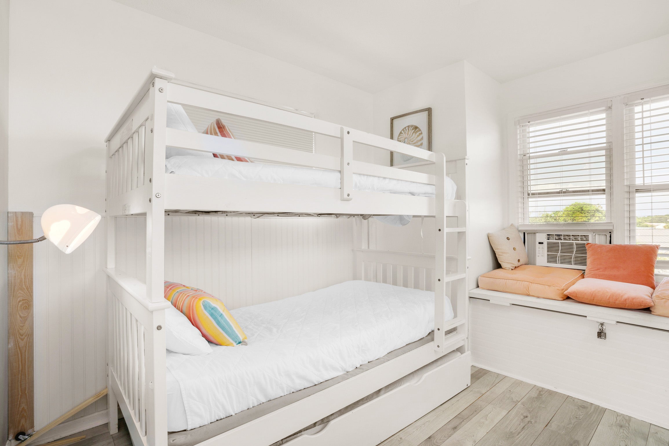 Twin bunk room with twin trundle