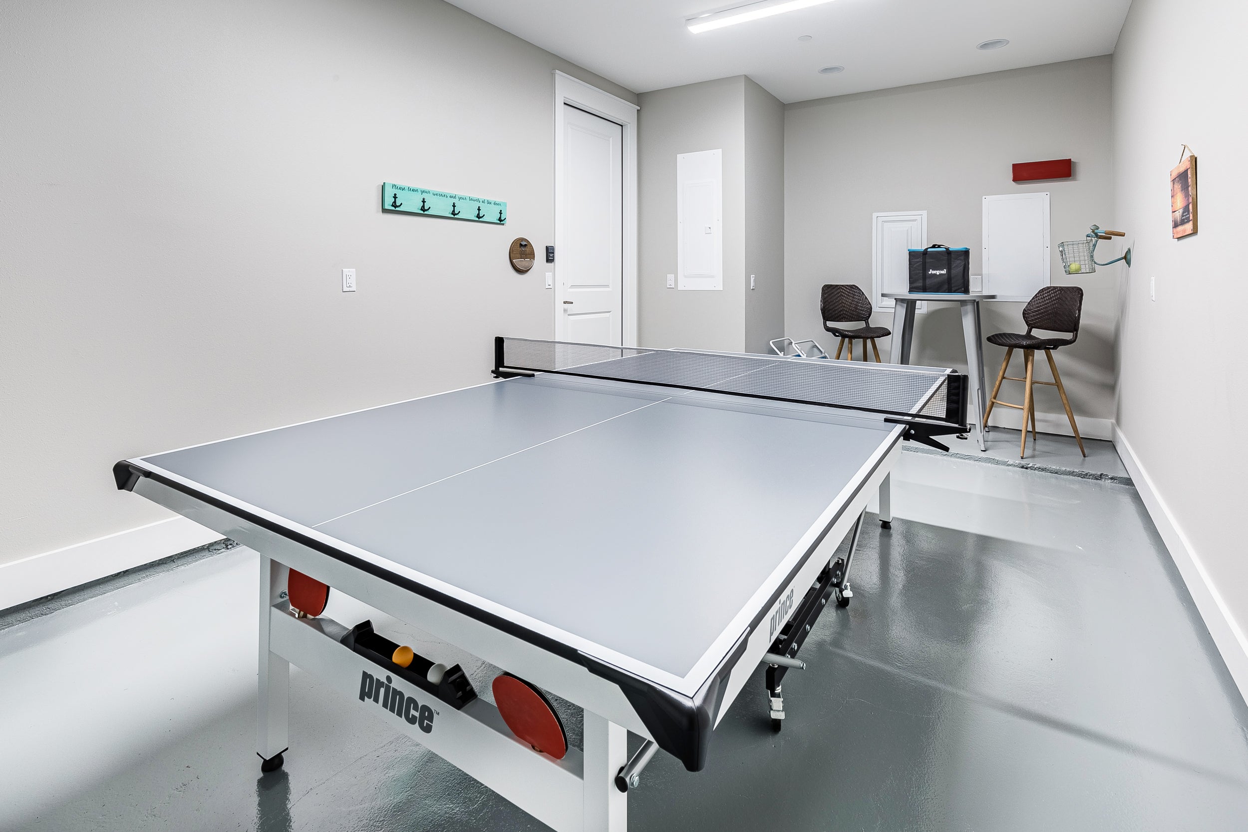 Garage has ping pong table!