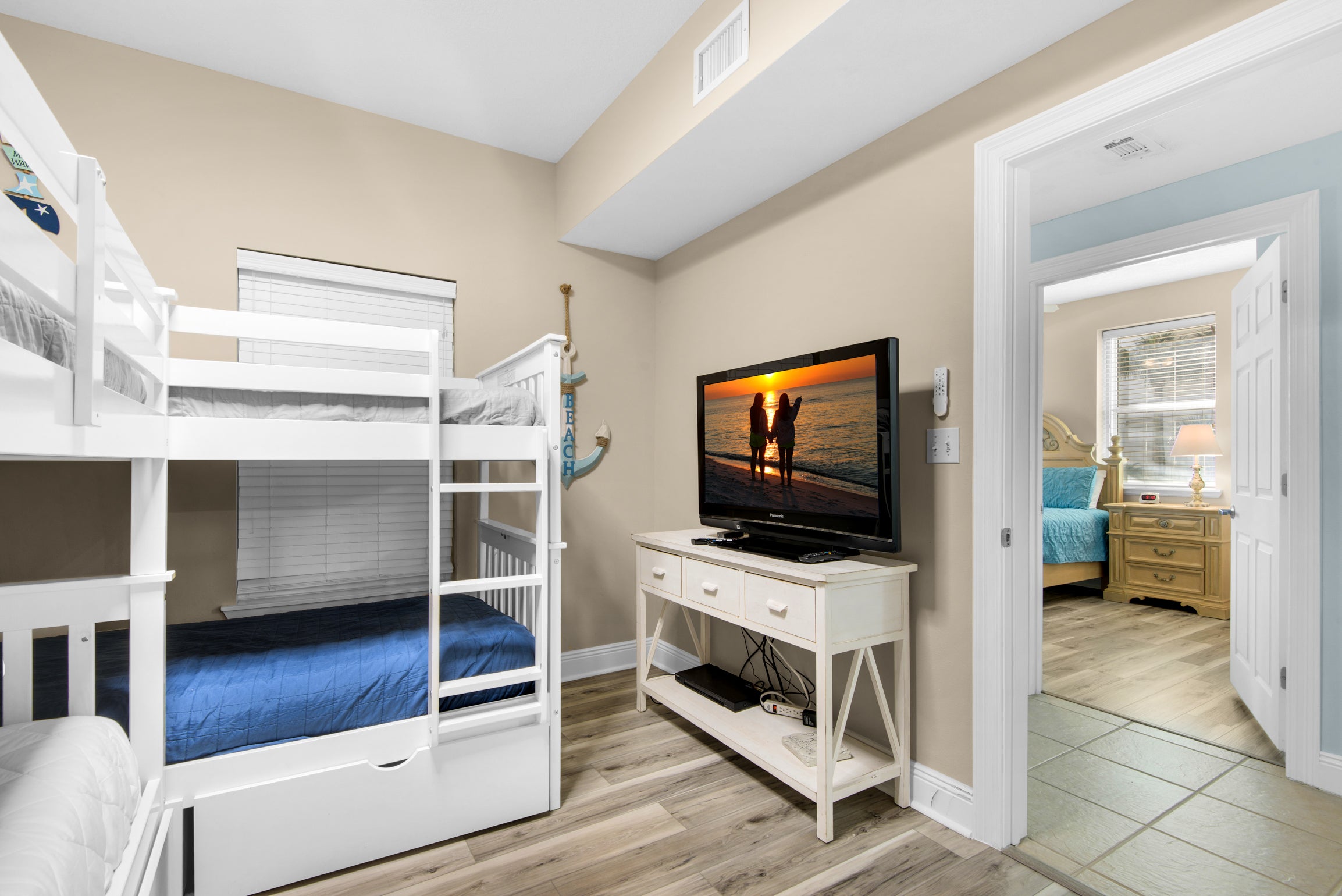 Bunk room with flat screen