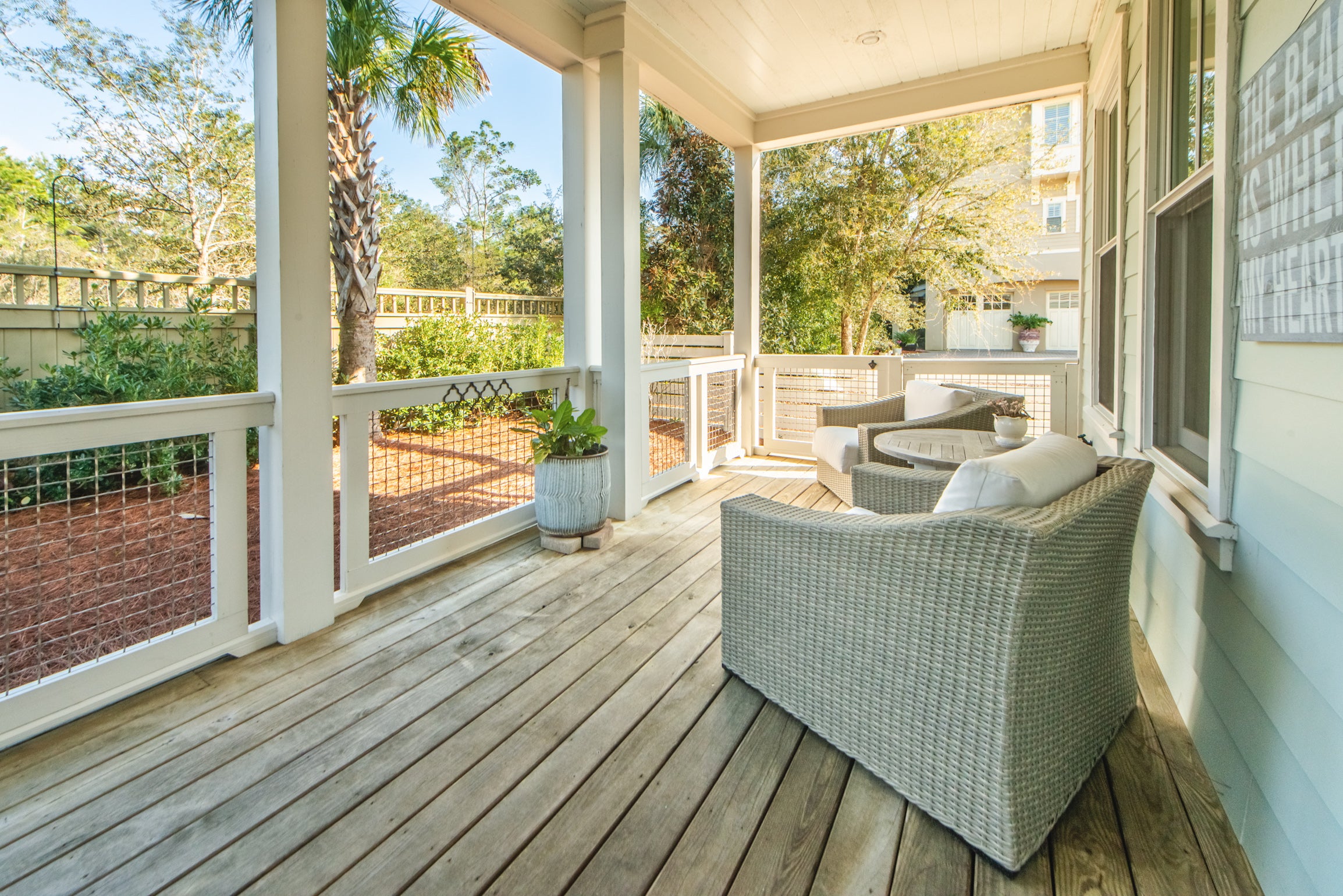 The spacious front porch welcomes you