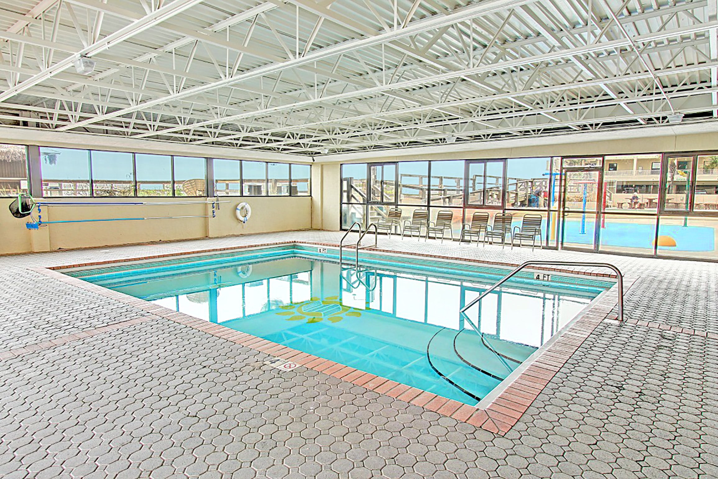 Awesome indoor Pool with Playground outside!
