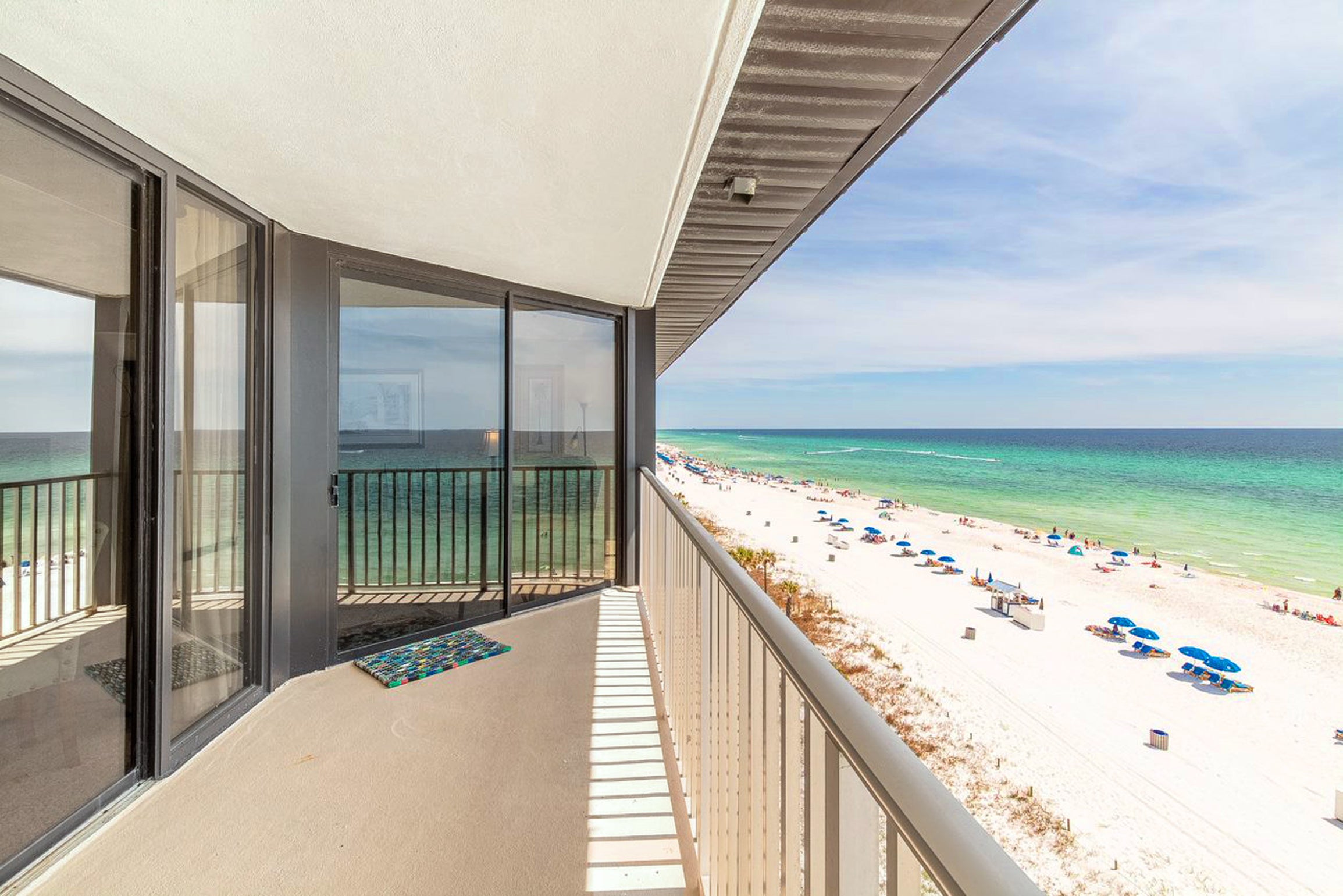 Gorgeous less crowded beach from your very private balcony.