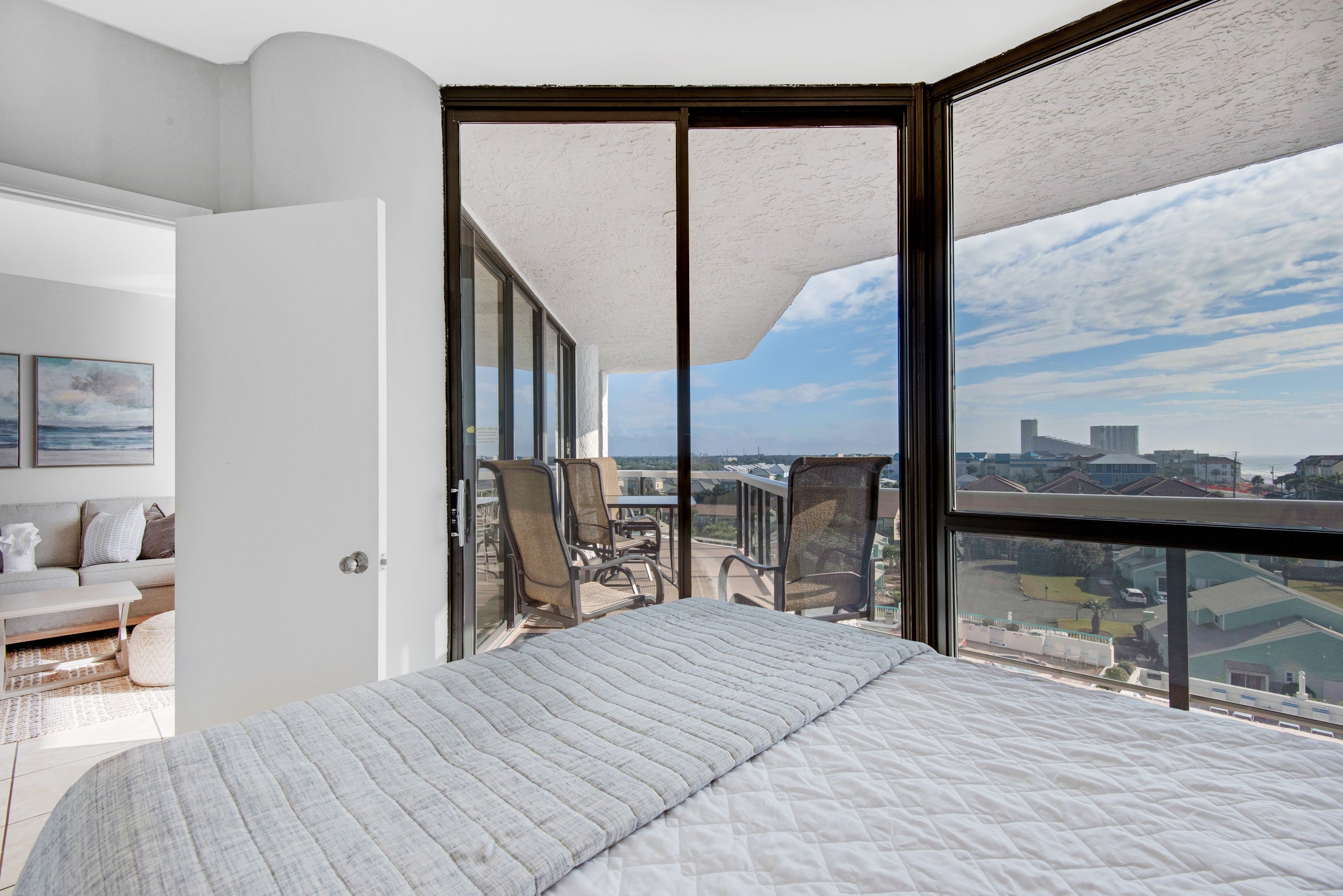 Guest bedroom with a great view