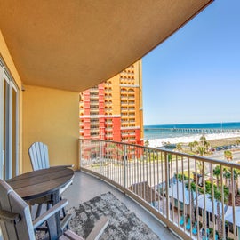 Relax on the large private Balcony with an amazing view