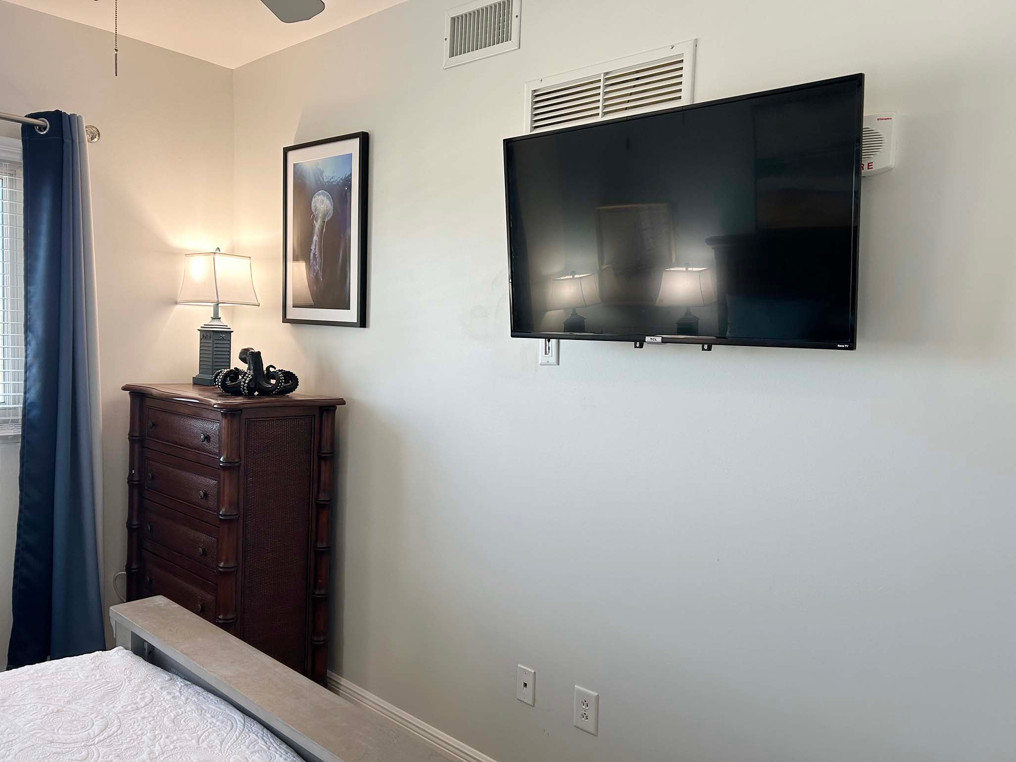 Guest Bedroom with flat screen TV