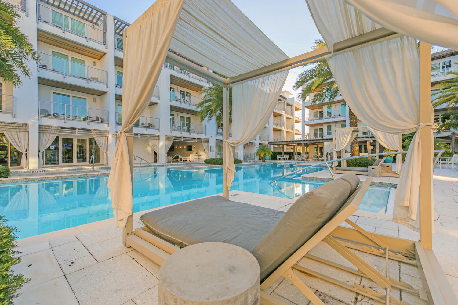 Grab a cabana and relax by the pool