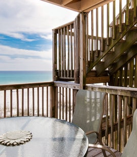 Walk out to this Deck overlooking the Beach