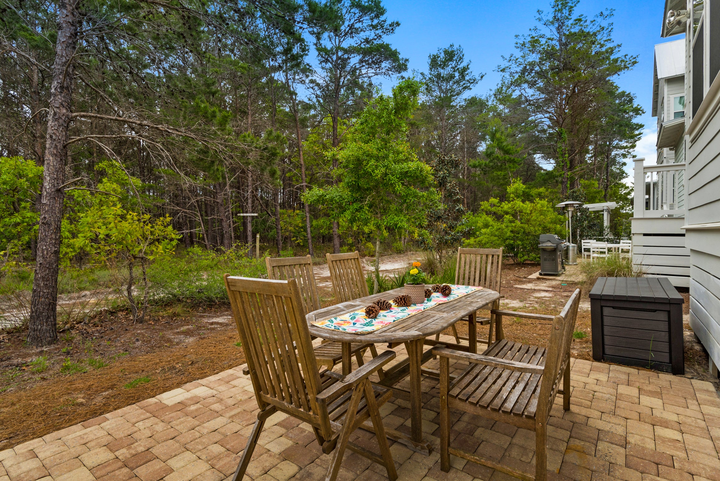 Enjoy a meal on the back patio