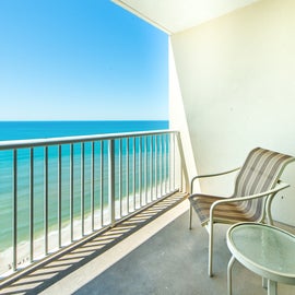Spacious balcony with tranquil views of the Gulf