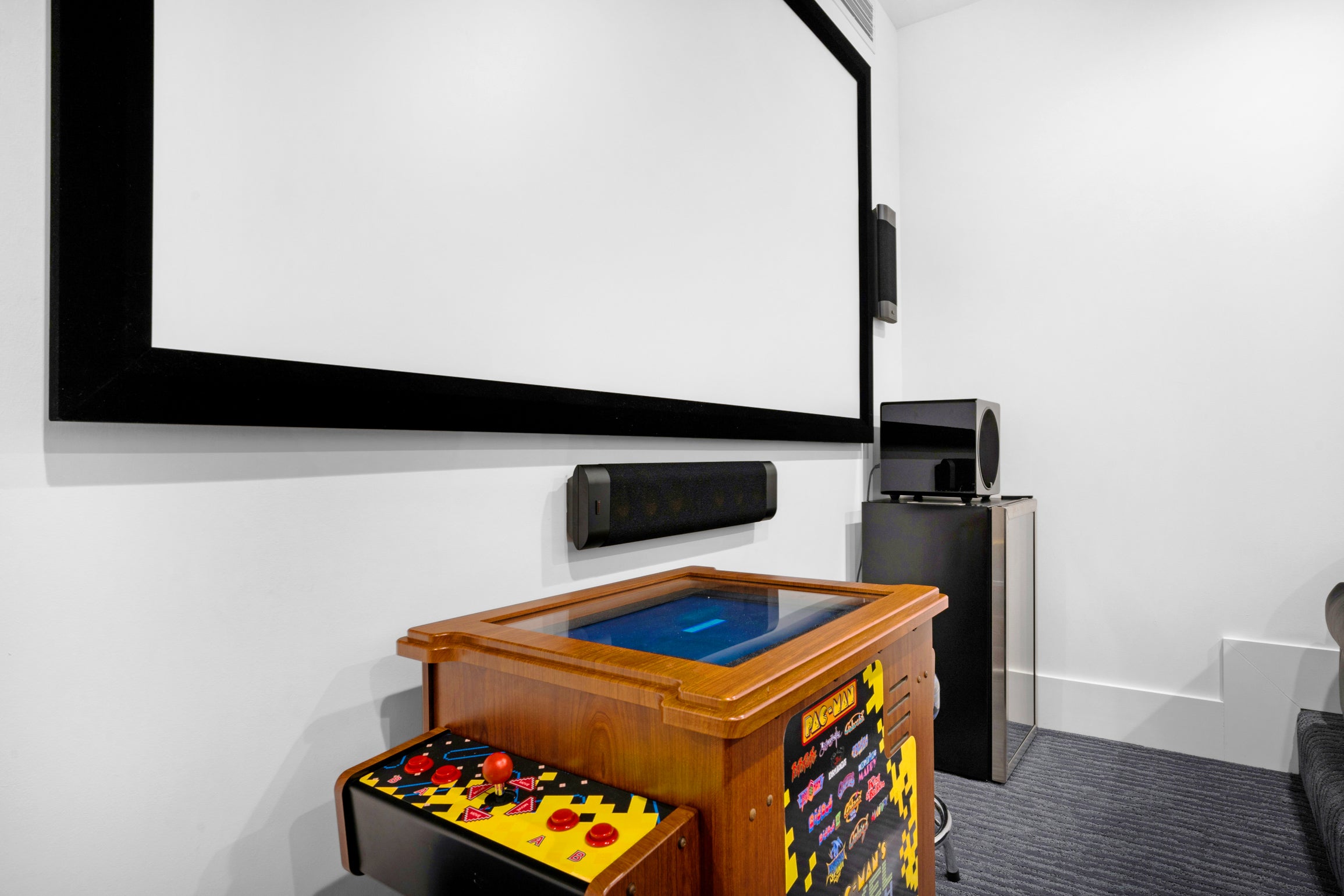 Play some games in the theater room