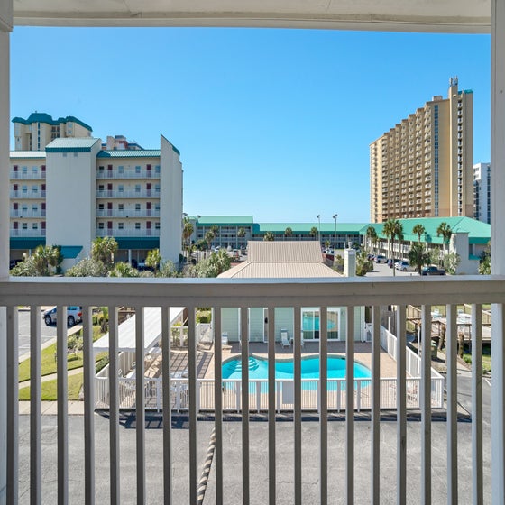 Pool view from balcony