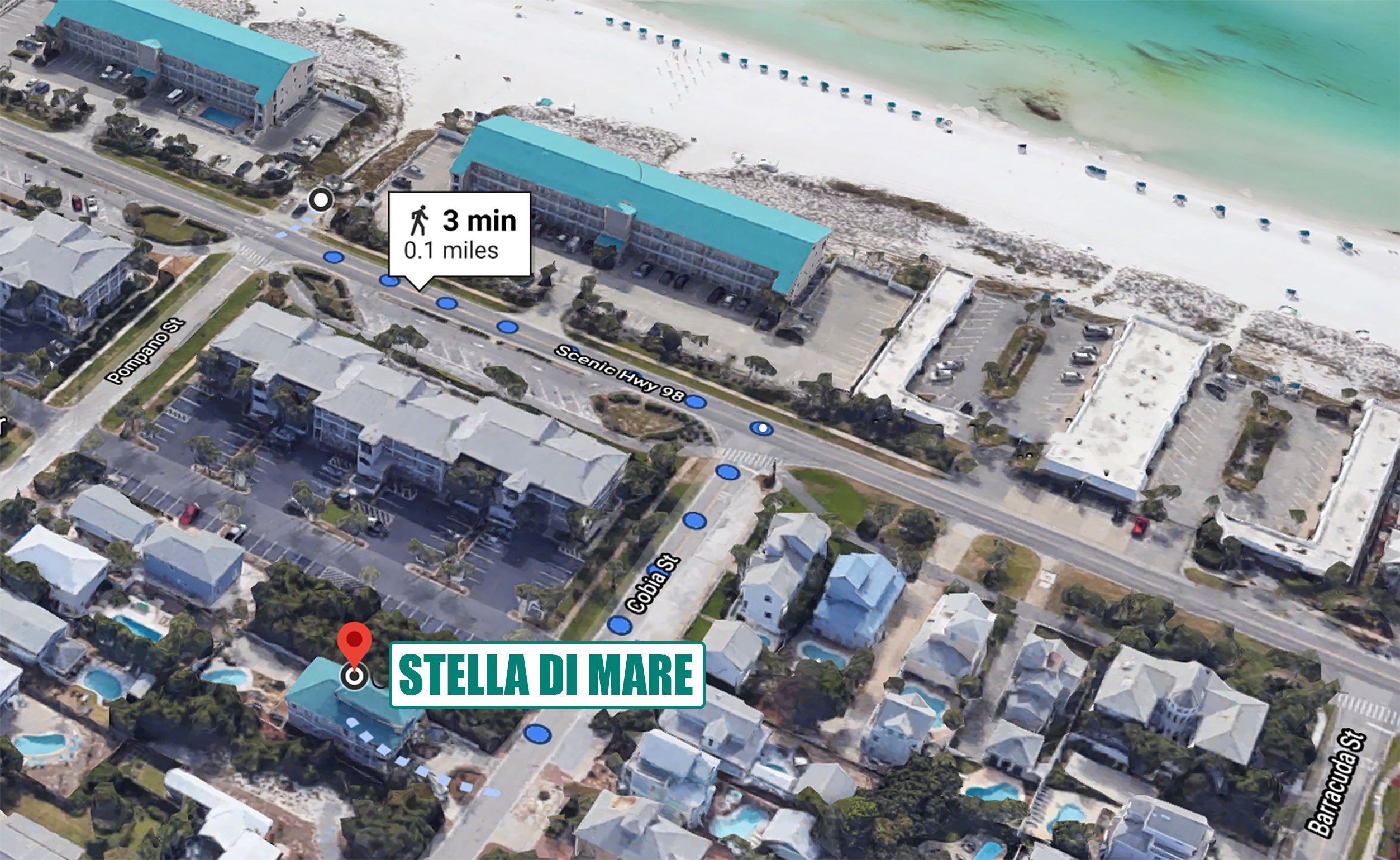 Stella Di Mare beach access map