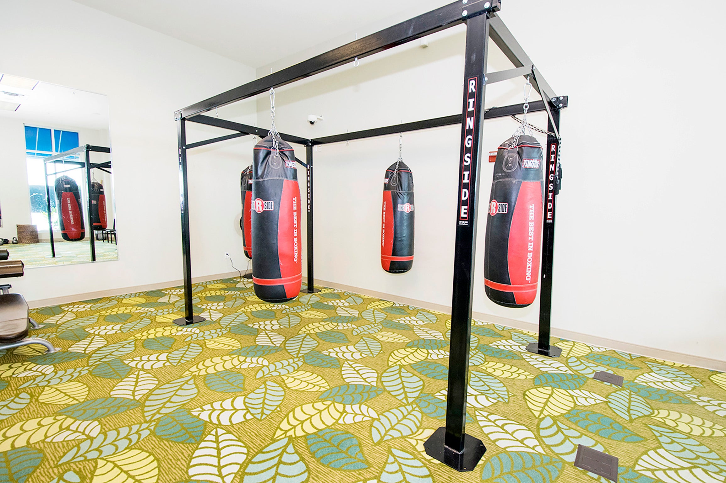 Punching bags at Fitness Center