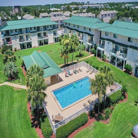 Aerial view of the pool