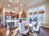 Dining to kitchen Awesome vaulted ceilings